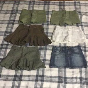 Girls Sz 7/8 Skorts.  Used.  All 6 for $24